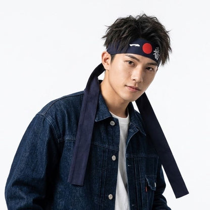 Hachimaki Ajustable Avec Motif Japonais