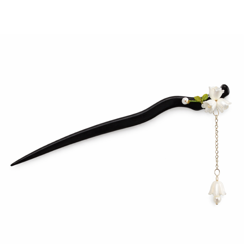 Kanzashi Japonais Élégant Avec Ornement Fleur Et Pendentif