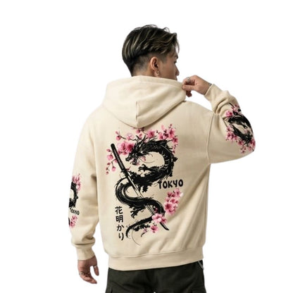 Sweat Japonais Avec Illustration Dragon Élégante