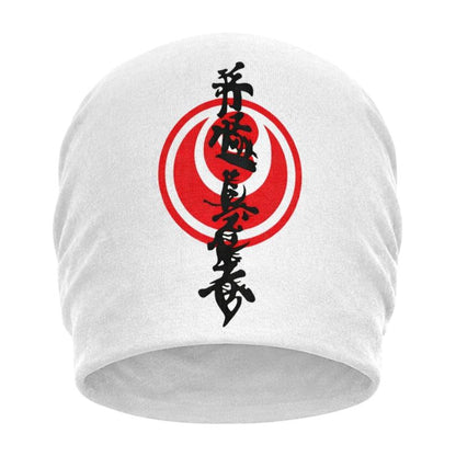 Bonnet Japonais Blanc Avec Cercle Rouge Et Kanji Artistique