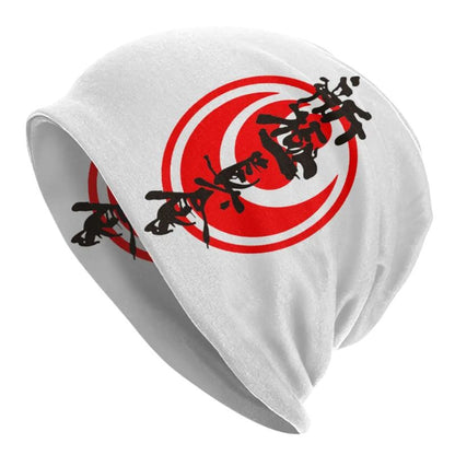 Bonnet Japonais Blanc Avec Cercle Rouge Et Kanji Artistique
