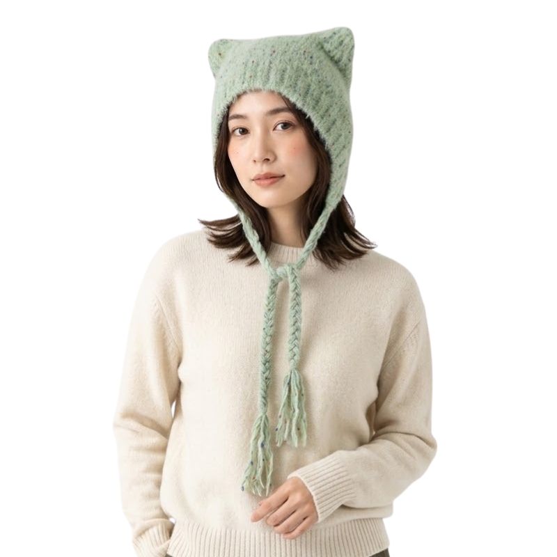 Bonnet Japonais Avec Design Oreilles Chat