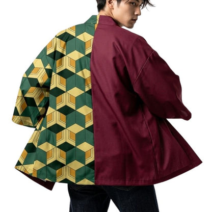 Hanten Homme Japonais Léger Avec Design Asymétrique Moderne