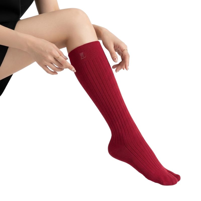 Chaussette Japonaise Style Tabi Moderne Avec Texture Côtelée