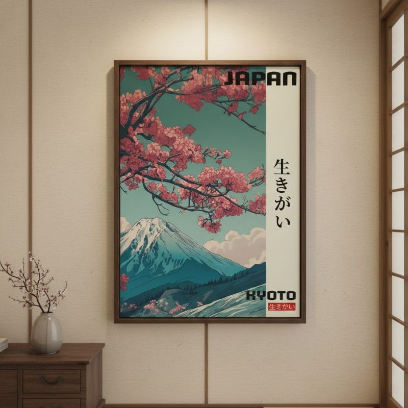 Tableau Japonais Cerisiers