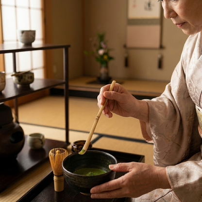 Cuillère Matcha En Bambou Long Manche