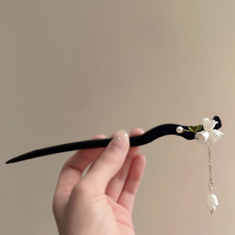 Kanzashi Japonais Élégant Avec Ornement Fleur Et Pendentif