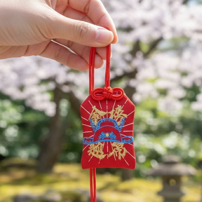 Omamori Japonais Rouge Cérémonial