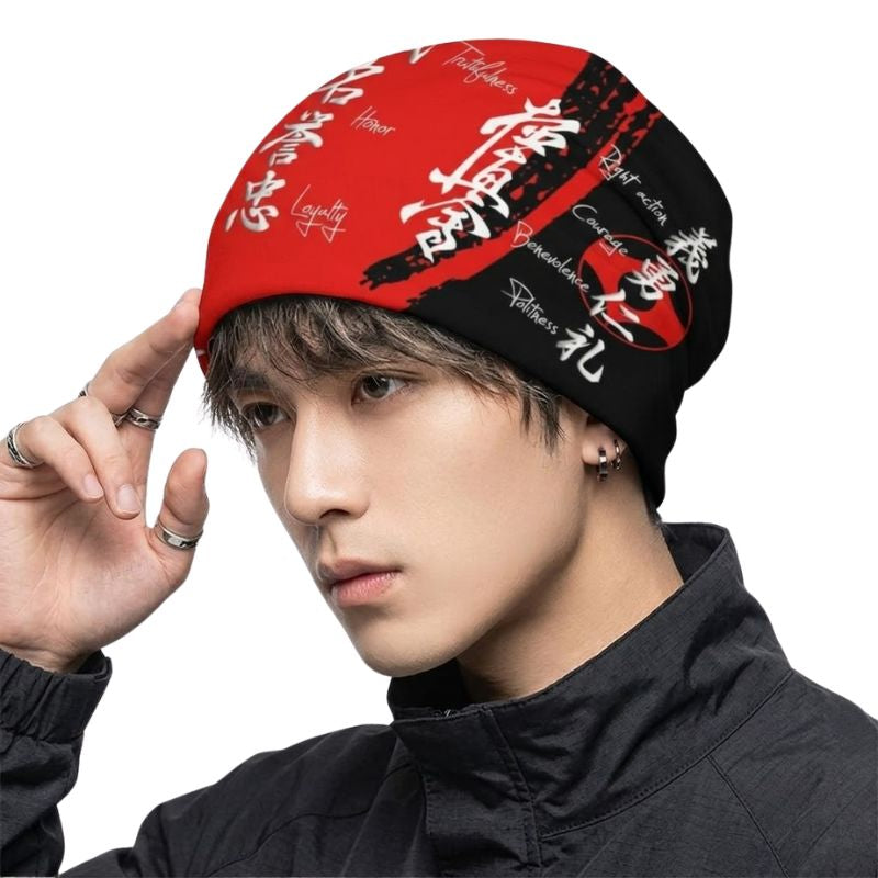 Bonnet Japonais Unisexe Avec Impression Kanji