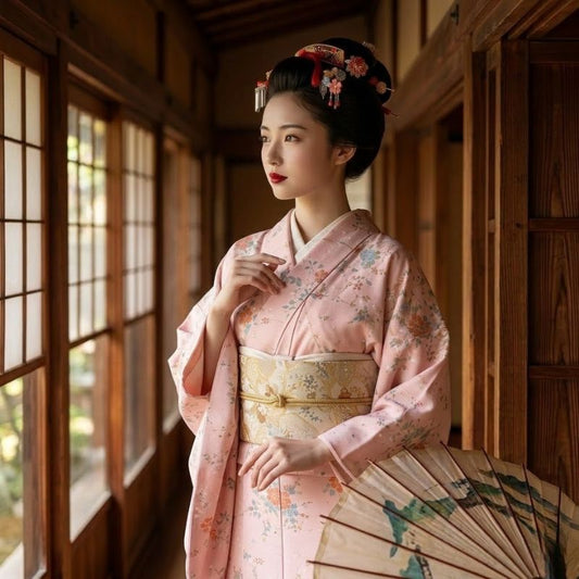Kimono Traditionnel Imprimé Floral