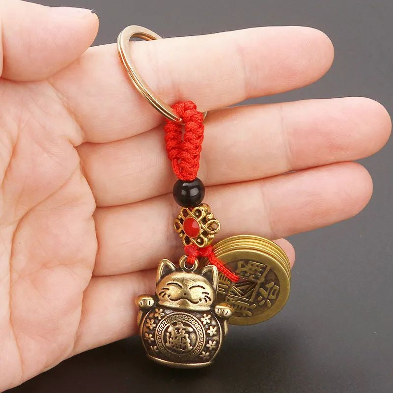 Maneki Neko Porte Clés Feng Shui