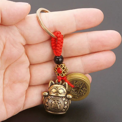 Maneki Neko Porte Clés Feng Shui