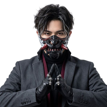 Masque Samouraï Oni Avec Dents Aiguisées