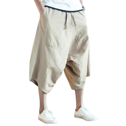 Short Japonais Mode Urbaine En Lin