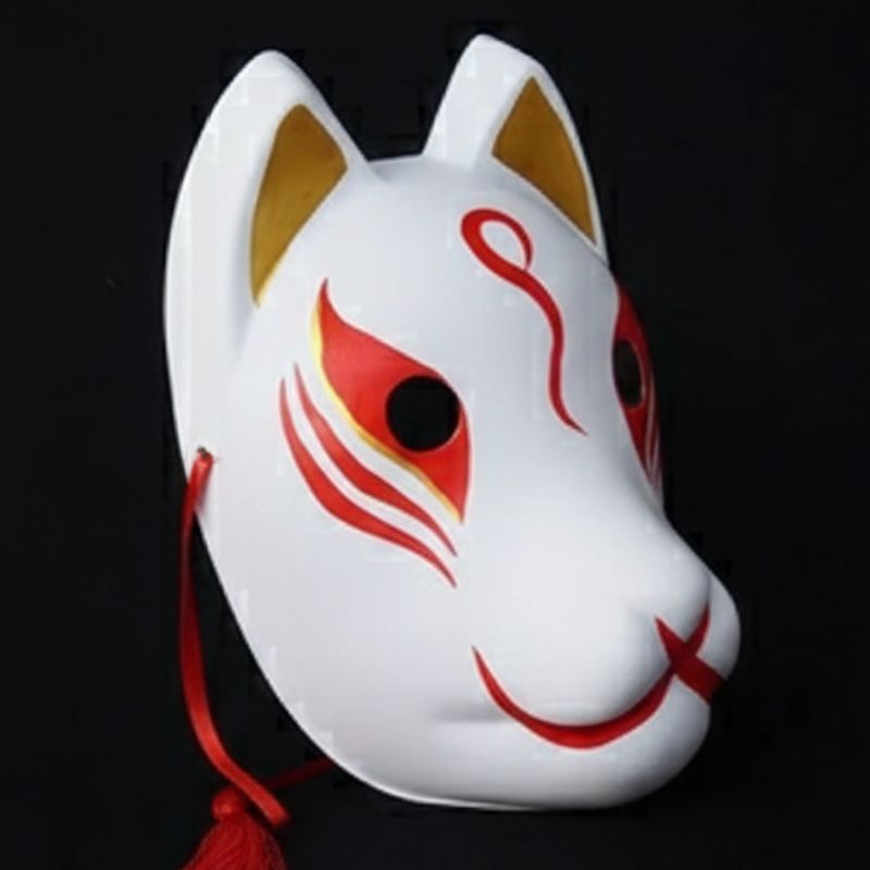 Masque Kitsune Cosplay Avec Forme Renard Stylisée