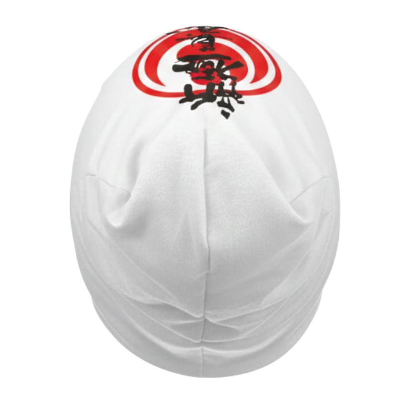 Bonnet Japonais Blanc Avec Cercle Rouge Et Kanji Artistique