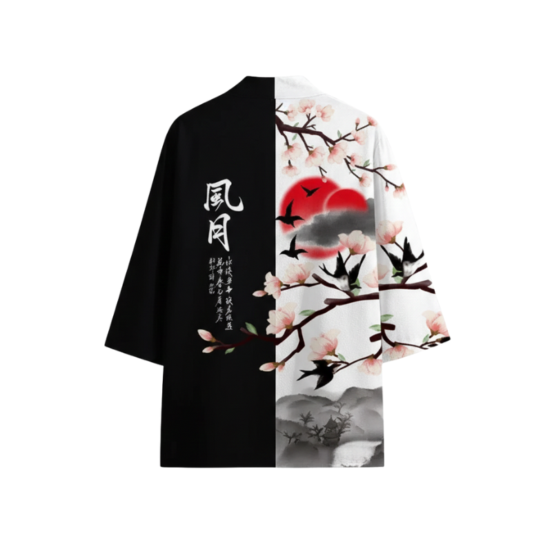 Haori Homme Japonais Traditionnel à Motifs Floraux