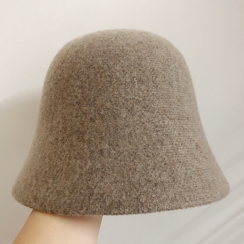 Chapeau Streetwear Style Bucket En Laine
