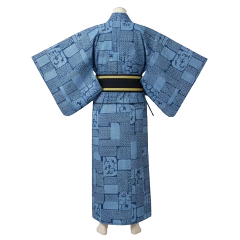 Kimono Japonais Style Samouraï Avec Coupe Droite