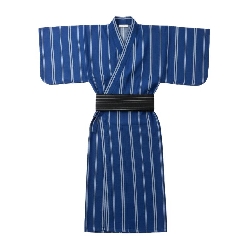 Kimono Japonais Rayé Avec Ceinture