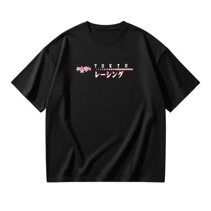 T-Shirt Japonais Noir Style Harajuku Racing Tokyo