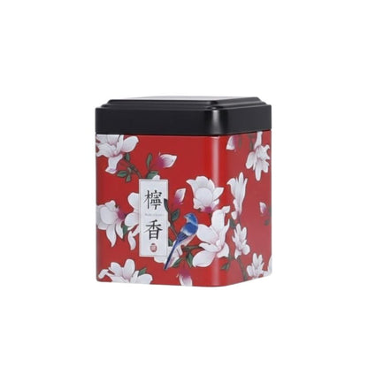 Boîte à Thé Japonaise Rouge à Décor Traditionnel
