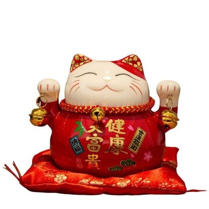 Maneki Neko Chat En Céramique 11 cm
