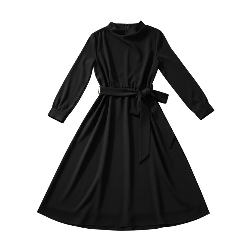 Robe Japonaise Avec Coupe Trapèze Et Ceinture Nouée