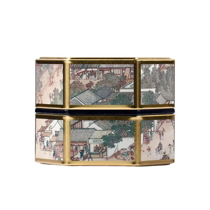 Boîte à Thé Japonaise Hexagonale D’inspiration Ancienne