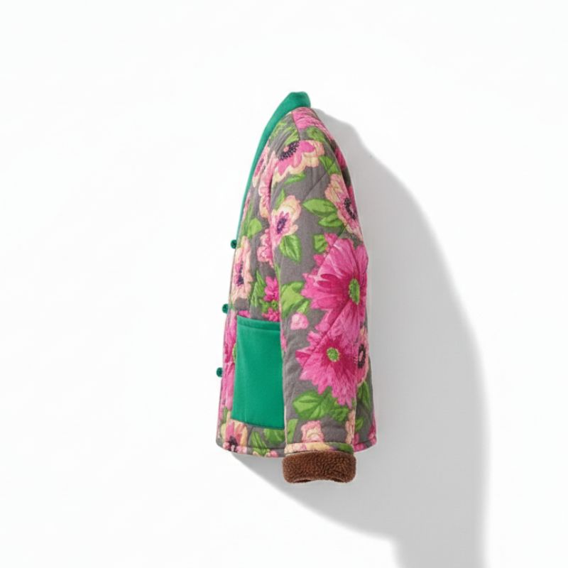 Hanten Femme Rose Floral En Coton Matelassé