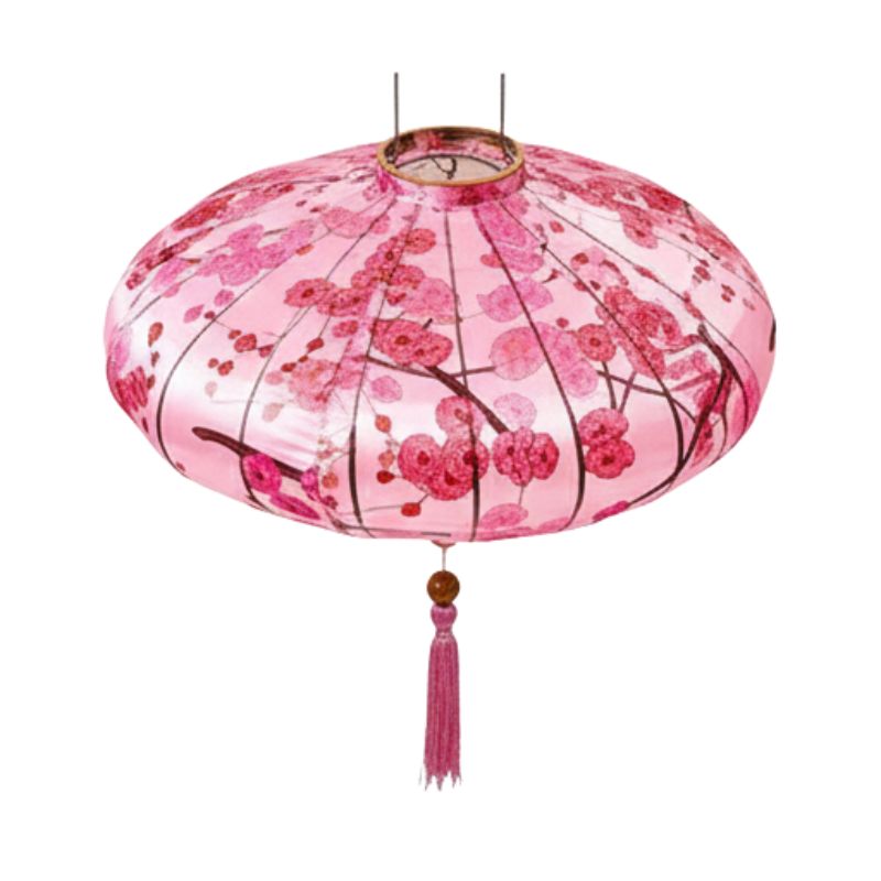 Lanterne Japonaise Florale Rose Style Traditionnel
