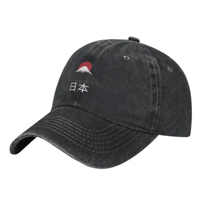 Casquette Japonaise Vintage Avec Broderie Mont Fuji