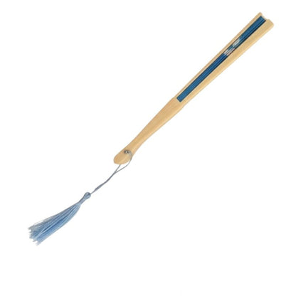 Éventail Japonais Bleu Dégradé Avec Motif Lapins Et Fleurs