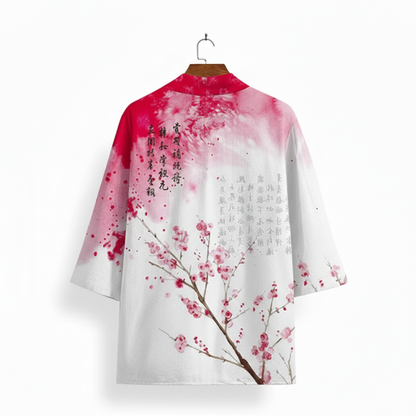 Haori Homme Japonais Coupe Ample à Imprimé Floral