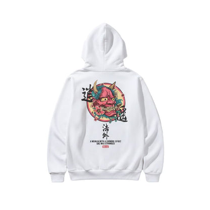 Sweat Japonais Streetwear Avec Illustration Démon