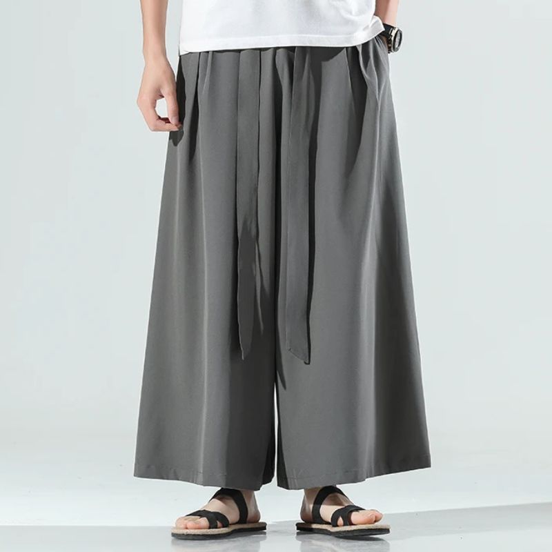 Hakama Homme À Coupe Large Style Oriental