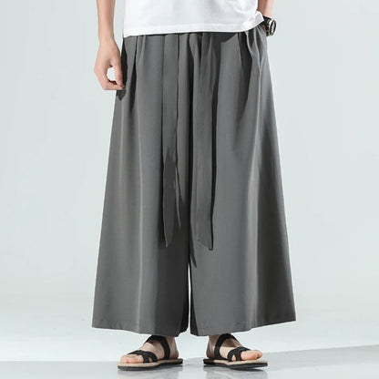 Hakama Homme À Coupe Large Style Oriental