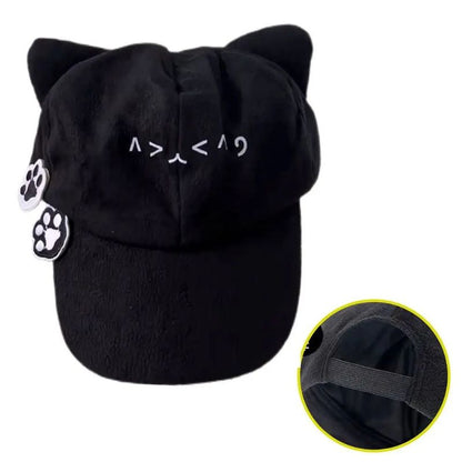 Casquette Japonaise Avec Design Chat Mignon