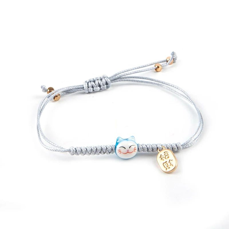 Maneki Neko Bracelet Tressé