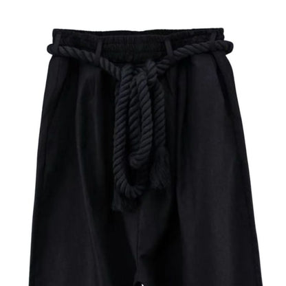 Hakama Homme Coupe Fluide Noire Style Samurai