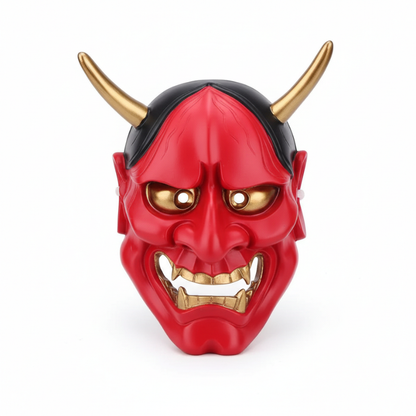 Masque Nô Traditionnel Avec Détails Dorés