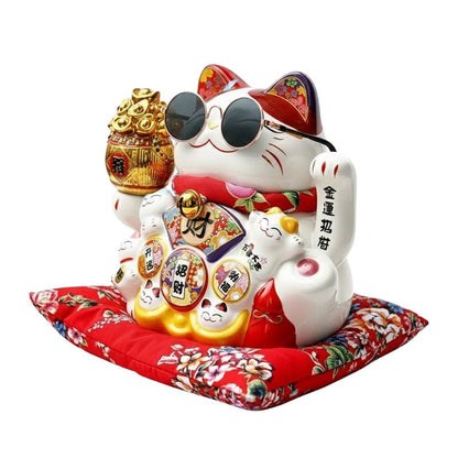 Maneki Neko Figurine Chat Traditionnelle 17 cm