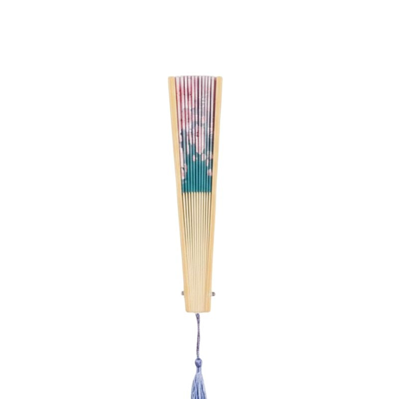 Éventail Japonais Traditionnel Rose Et Bleu