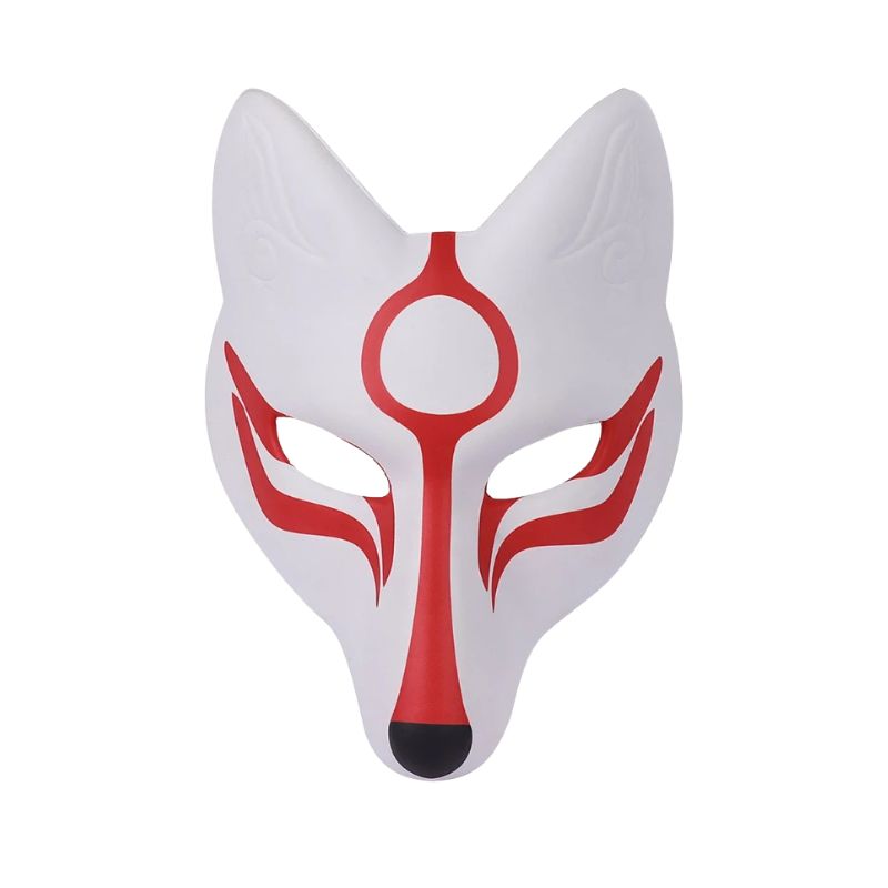 Masque Kitsune Cosplay Avec Forme Renard Allongée