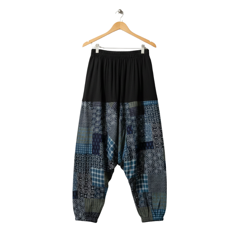 Pantalon Japonais Harem Homme Style Patchwork