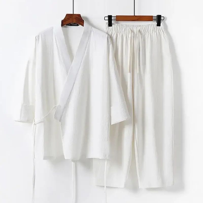 Jinbei Homme Minimaliste En Ensemble Ample Et Respirant