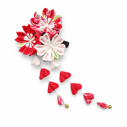 Kanzashi Traditionnel Avec Ornement Fleur
