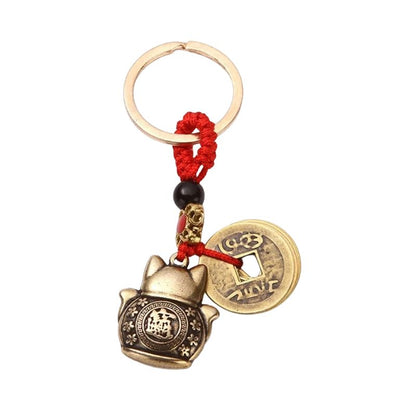 Maneki Neko Porte Clés Feng Shui