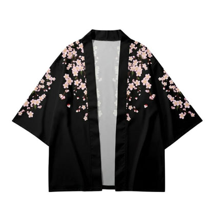 Haori Femme Chic En Imprimé Sakura Délicat