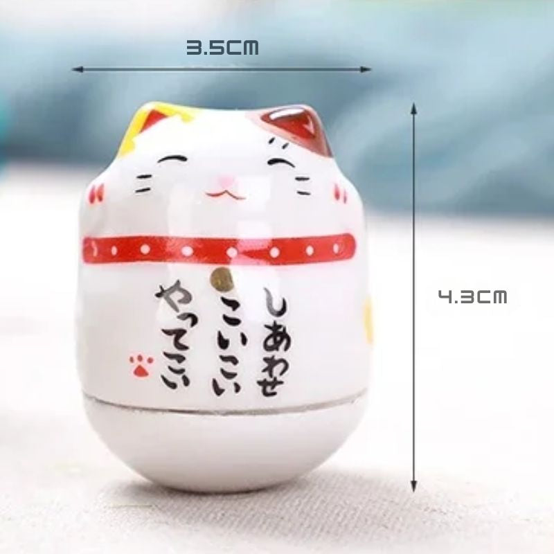 Daruma Sourire Bienveillant en Céramique